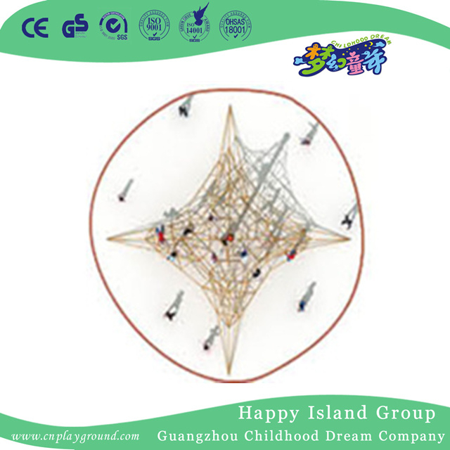Town Feature Kids Irregularity Net Climbing Frames Playground (HF-18403)