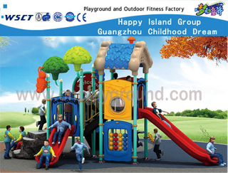 Tree House Type Children Galvanized Steel Playground for Backyard (HF-16202)