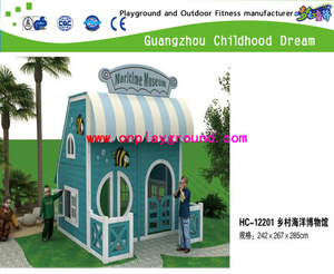 Cheaper Combination Training Wooden House Playground Equipment for Kids Play