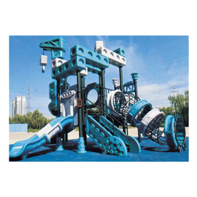 Kindergarten Blue Galvanized Steel Slide Combination Playground (HJ-11301)