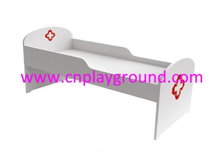 White Wooden School Children Role Play Isolation Bed for Kindergarten Furniture (HG-6309)
