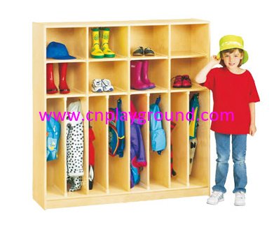 School Wooden Made Toddler Clothes Storage Cabinet (HG-4608)