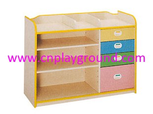 Kindergarten Wooden Fireproof Toddler Toys Cabinet (HG-5404)
