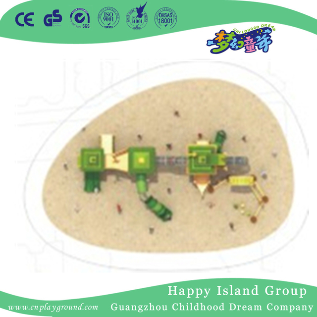 Outdoor Large Wooden Playhouse Playground For Garden (1907302)