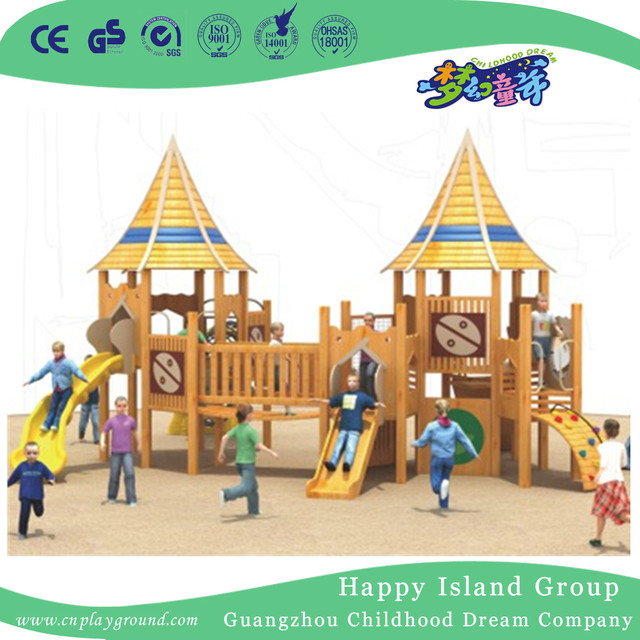 Outdoor Wooden Simple Playhouse Playground Equipment (1908402)
