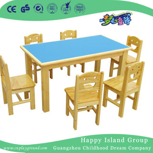 School Wooden Blue Fireproof Table Desk for Child (HG-4001)