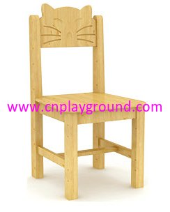 School Wood Cartoon Cat Model Children Chair (HG-3906)