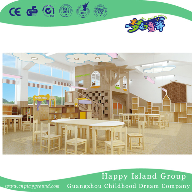 School Wooden Style Classroom Whole Solution for Toddler (HG-6)