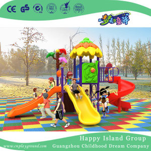 New Outdoor Colorful Leaves Roof Children Combination Slide Playground Equipment (H17-A20)