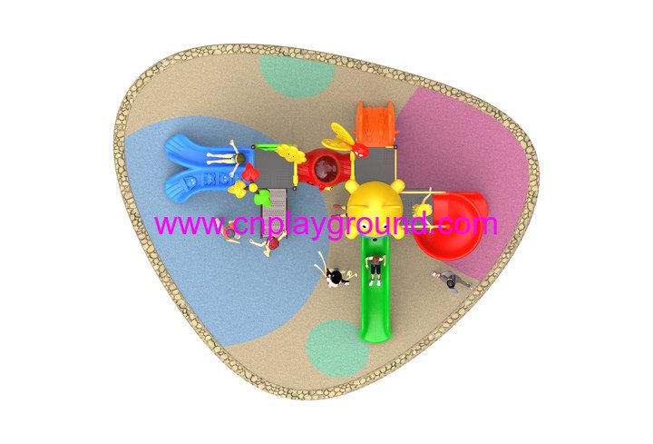 2018 New Outdoor Cartoon Animal Roof Children Playground Equipment for Sale (H17-B5)