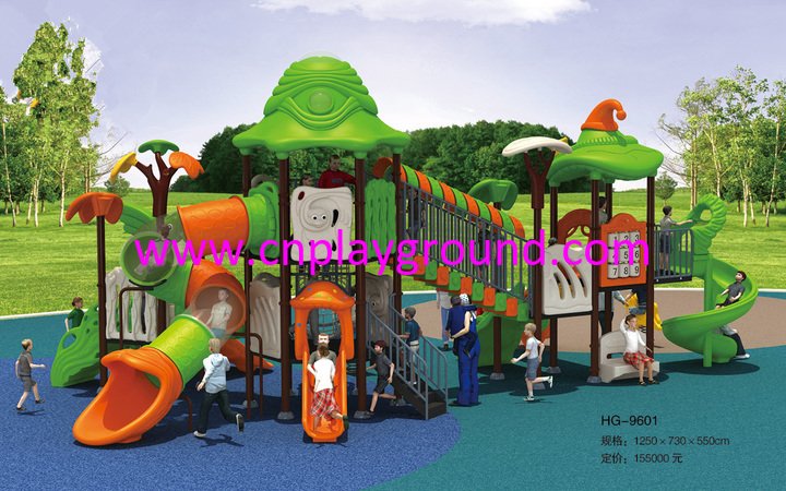 New Outdoor Green Roof Outer Space Galvanized Steel Playground for Children (HG-9601)
