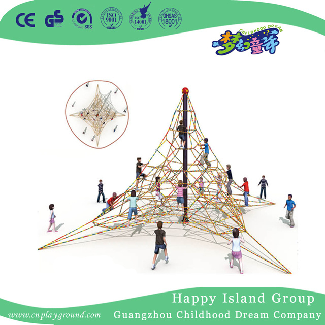 Outdoor Children Climbing Frames Playground with Irregularity Net HF-18402