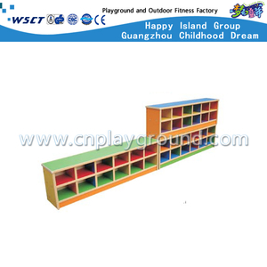 Colorful School Nursery Wooden Shoes Storage Cabinet for Children (M11-08809)