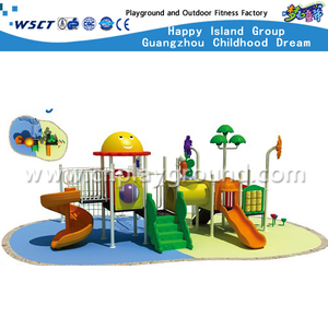 Animal Cartoon Children Galvanized Steel Playground with Slide Equipment（HD-2801）