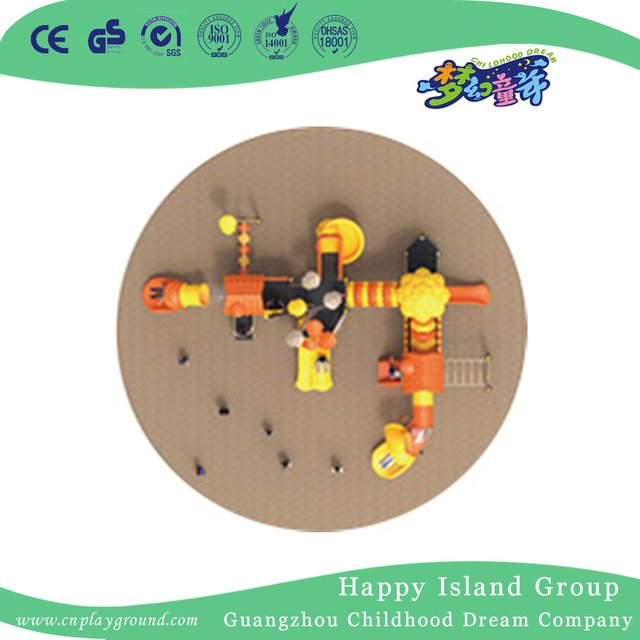 Outdoor Large Tree House Galvanized Steel Playground Equipment for Children with Clock Decoration (HG-10301)