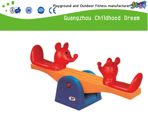 Commercial Animal Cartoon Plastic 2 Seats Seesaw