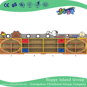  Preschool Cartoon Snoopy Wooden Kids Toys Cabinet Unit (M11-08701)