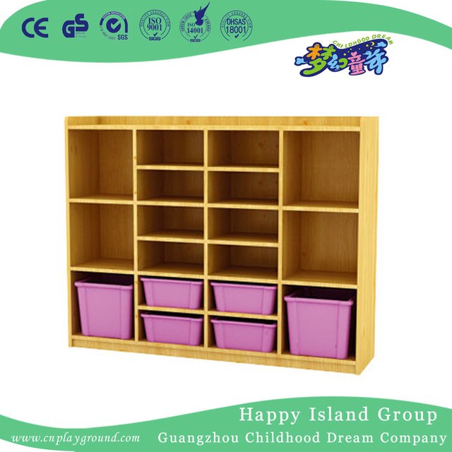 Kindergarten Wooden Made Toys Storage Cabinet (HG-4503)