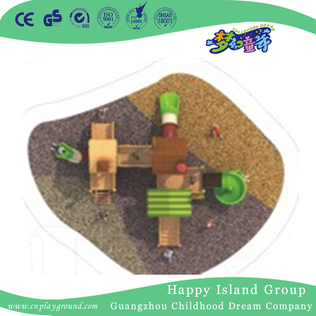 Outdoor Large Children Wooden Playhouse Playground (1907002)