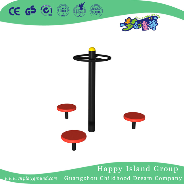 Red and Black Outdoor Joints Exercise Equipment Three Unit Waist Twister