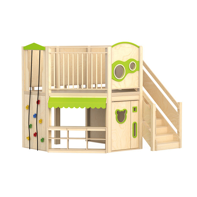 Kindergarten Indoor Wooden Playground for Kids Role Play (HJ-1801)