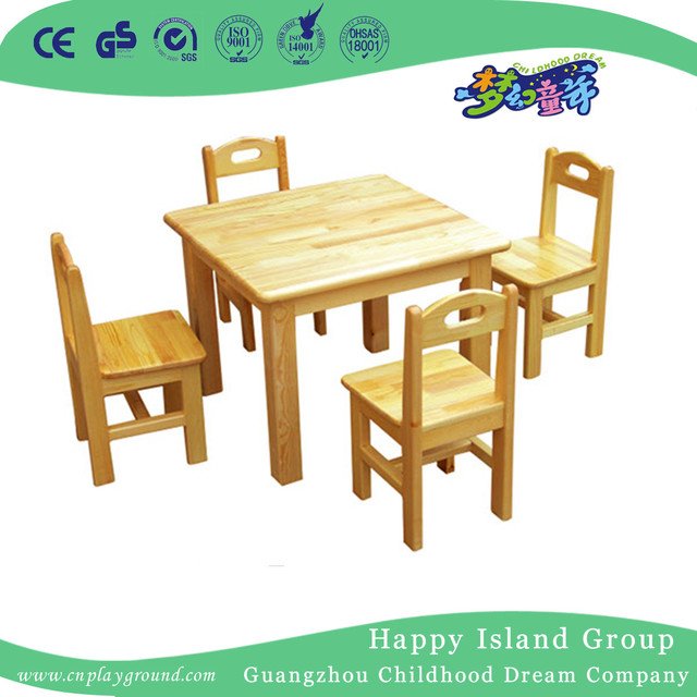 Kindergarten Furniture Classroom Oak Double Deck with Drawer for Two Kids (HG-3801)
