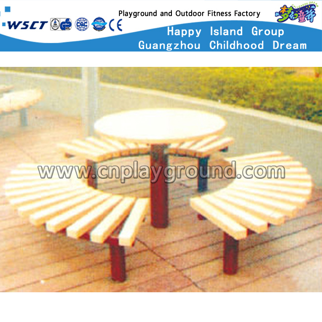 Outdoor Wooden Equipment Leisure Bench and Table Set (HD-19604)