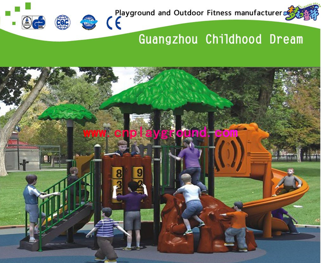 Outdoor Large Design Plastic Slide Equipment Sevilla Galvanized Steel Playground (H13-10025) 