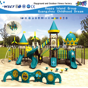 School Plastic Slide Galvanized Steel Playground For Children Play（HA-05701）