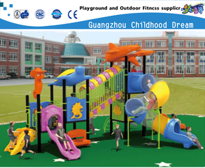 Children Plastic Galvanized Steel Sea Breeze Playground with Slide Equipment (HC-8303)