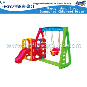 Outdoor Plastic Toys Small Playground with Slide and Swing Equipment (M11-09408) 