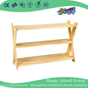 School Simple Rustic Wooden Partition Shelf (HG-4206)