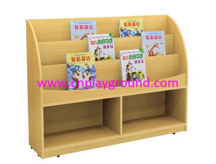 Kindergarten Kids Wooden Staged Books Shelf (HG-4704)