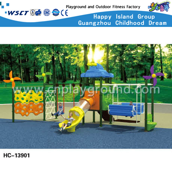 Outdoor Simple Swing Combination Playground With Climbing Equipment (HC-13906)