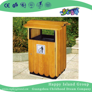 Amusement Park Outdoor Wooden Trash Can (HHK-15005)
