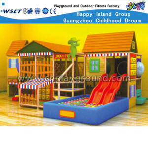 Kids Wooden Small Indoor Playground With Ball Pool (HD-9304)