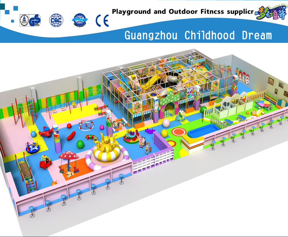 High Quality Middle Indoor Playground Plastic Slide Equipment(M11-C007)