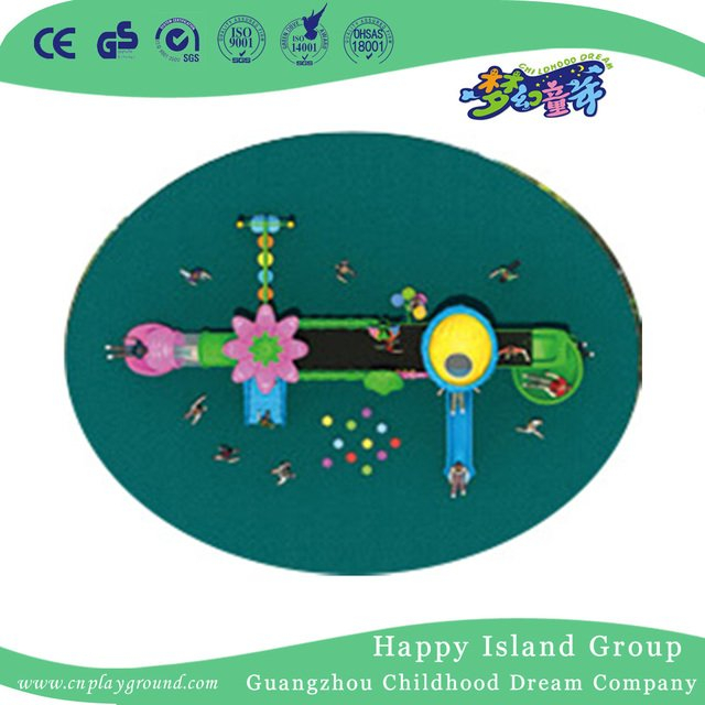 Outdoor Pink Vegetable Roof Children Slide Playground Equipment (HG-9302)