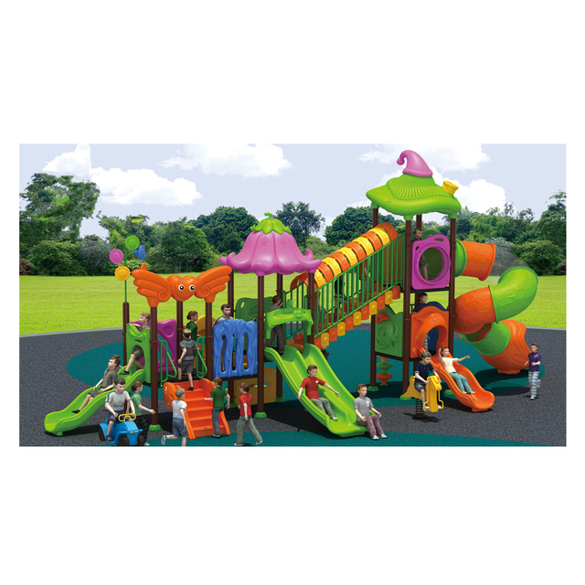 Outdoor Small Green Vegetable Slide Playground for Kids Play (HJ-11101)