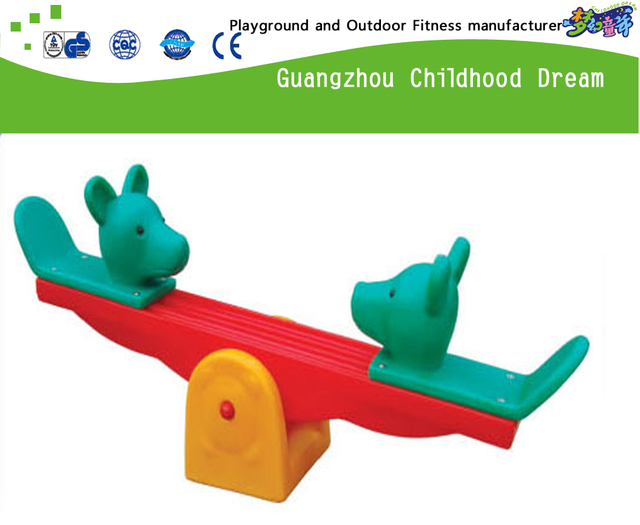 Commercial Animal Cartoon Plastic 2 Seats Seesaw