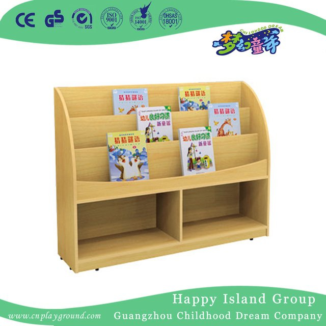 Kindergarten Children Solid Wooden Bookcase (HG-4705)