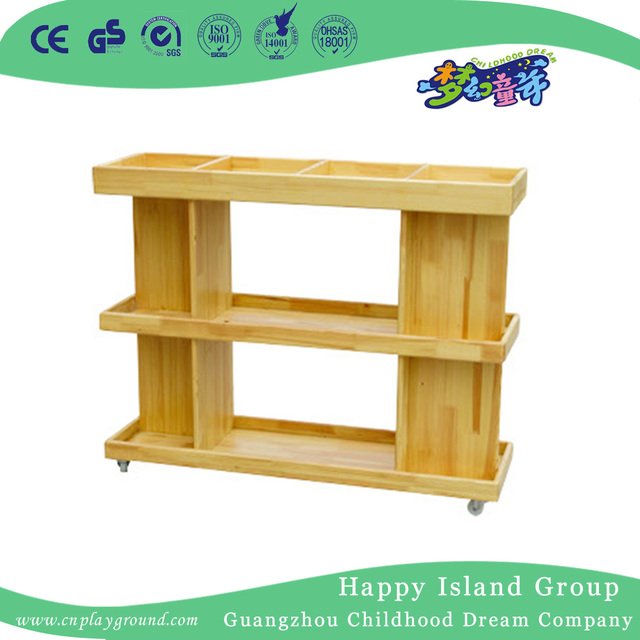 Kindergarten Mobile Wooden Art Supplies Storage Cabinet (HG-4504)