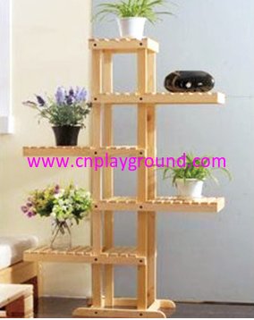 School Rustic Wooden Flower Display Shelf (HG-4110)