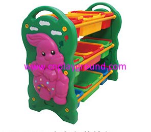 School Small Cartoon Rabbit Corner Storage Shelf (HG-7105)