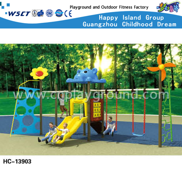 Outdoor Simple Swing Combination Playground With Climbing Equipment (HC-13906)