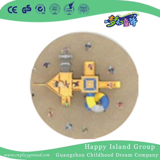 Outdoor Wooden Ship Shape Playhouse Playground For Kids (1908401)