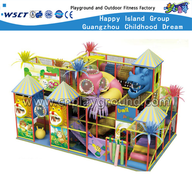 Small Children Cartoon Indoor Playground With Slide (HD-8801)
