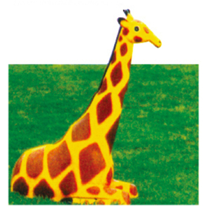 Outdoor Public Children Cartoon Sculpture Giraffe Playsets (HD-18906)