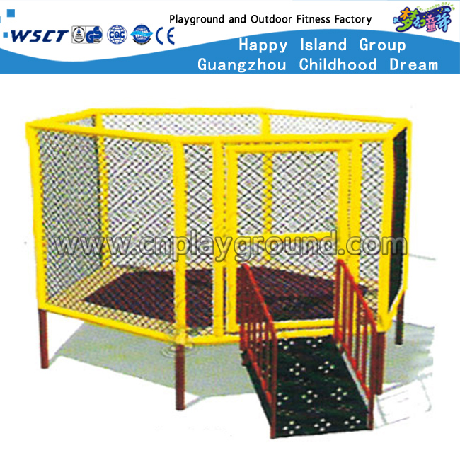 Outdoor round Trampoline Equipment Playgrounds with Roof (HD-15002)