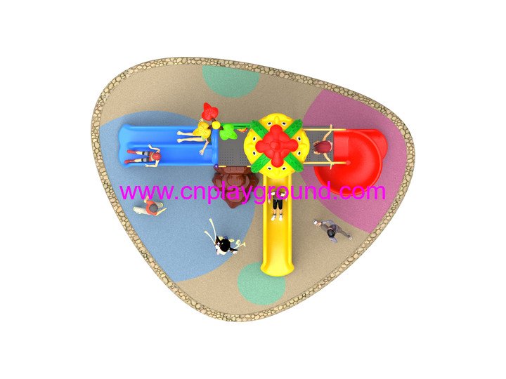 2018 New Outdoor Cartoon Roof Children Playground Equipment with Mouse (H17-B3)